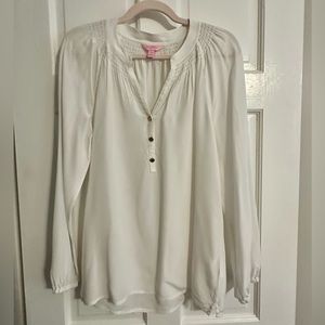 Lilly Pulitzer white Elsa top